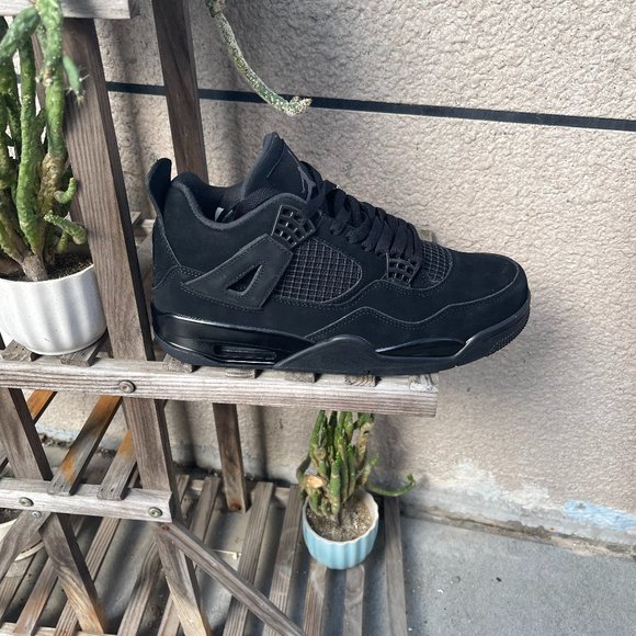 Jordon 4 Black Cat Classic Men's Sneakers - Picture 2 of 5